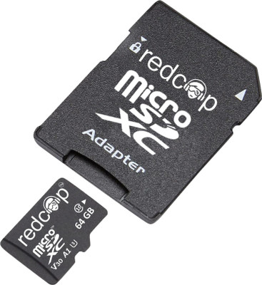 REDCOP RC-MSD-64GB SD Card 64 GB MicroSDXC Class 10 150 MB/s  Memory Card Compatible with Camera, Computer, Mobile, Tablet, Gaming Console(With Adapter)