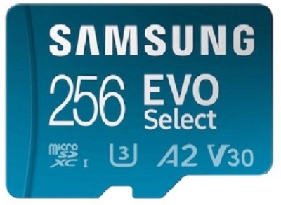 SAMSUNG EVO Select 256 GB MicroSDXC Class 10 130 MB/s  Memory Card(With Adapter)