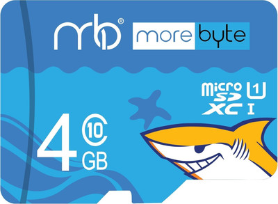 MOREBYTE SD Card Blue 4 GB SD Card Class 10 150 MB/s  Memory Card Compatible with Camera, Computer, Gaming Console, Mobile, Tablet