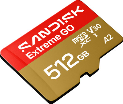 SanDisk SDSQXGN-512G-GN6MN SANDISK Extreme GO microSDXC UHS-I Card 512 GB MicroSDXC Class 10 240 MB/s  Memory Card Compatible with Mobile, Computer, Tablet, Camera, Gaming Console