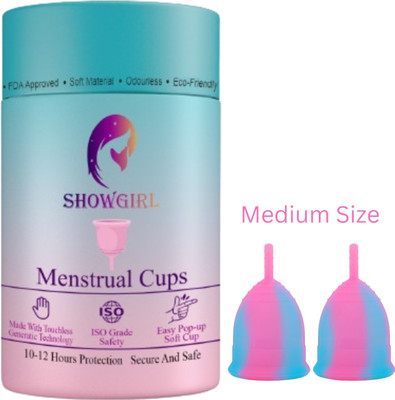 SHOWGIRL Medium Reusable Menstrual Cup(Pack of 2)