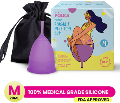PINQ POLKA Medium Reusable Menstrual Cup(Pack of 1)