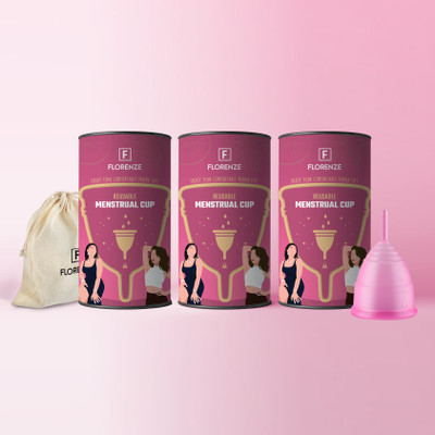 FLORENZE Medium Reusable Menstrual Cup(Pack of 3)