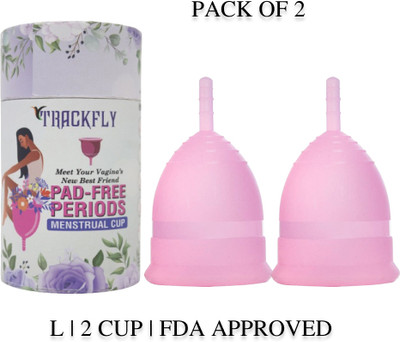 TrackFly Large Reusable Menstrual Cup(Pack of 2)