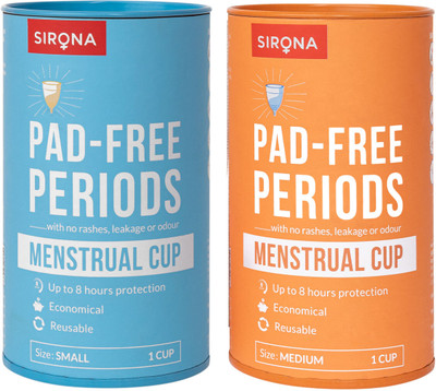 SIRONA Medium Reusable Menstrual Cup(Pack of 2)