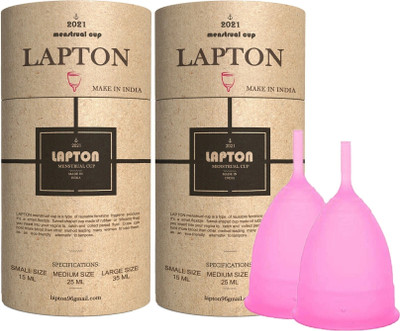 LAPTON Medium Reusable Menstrual Cup(Pack of 2)