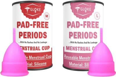 GLOKE Large Reusable Menstrual Cup(Pack of 2)