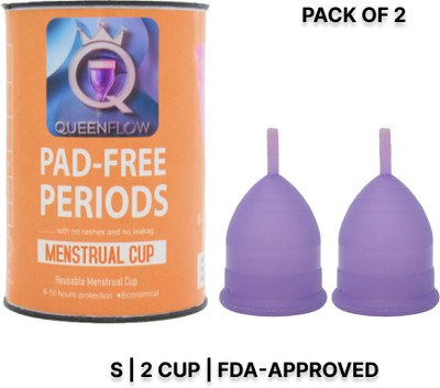 QUEENFLOW Small Reusable Menstrual Cup(Pack of 2)