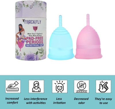 TrackFly Large Reusable Menstrual Cup(Pack of 2)