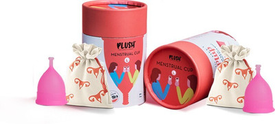 PLUSH Large Reusable Menstrual Cup(Pack of 2)