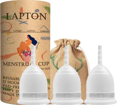 LAPTON Large Reusable Menstrual Cup(Pack of 3)