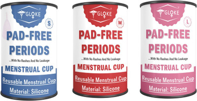 GLOKE Medium Reusable Menstrual Cup(Pack of 3)