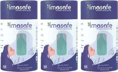 Imasafe Medium Reusable Menstrual Cup(Pack of 3)
