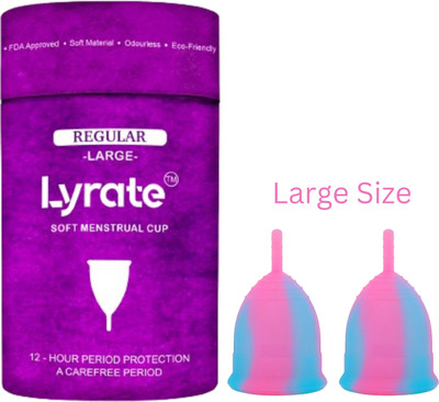 LYRATE Large Reusable Menstrual Cup(Pack of 2)