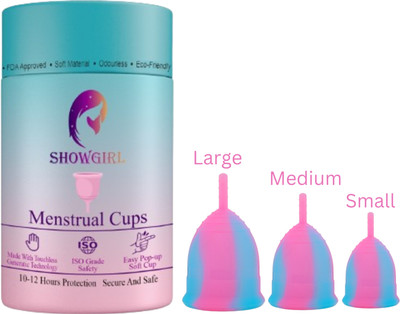 SHOWGIRL Large Reusable Menstrual Cup(Pack of 3)
