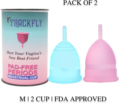 TrackFly Medium Reusable Menstrual Cup(Pack of 2)