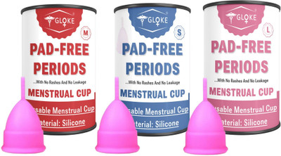 GLOKE Small Reusable Menstrual Cup(Pack of 3)