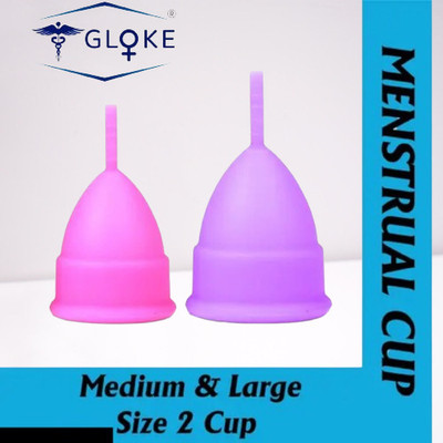 GLOKE Medium Reusable Menstrual Cup(Pack of 2)
