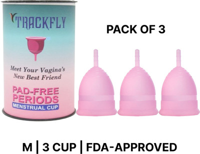 TrackFly Small Reusable Menstrual Cup(Pack of 3)