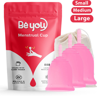 BEYOU Large Reusable Menstrual Cup(Pack of 3)