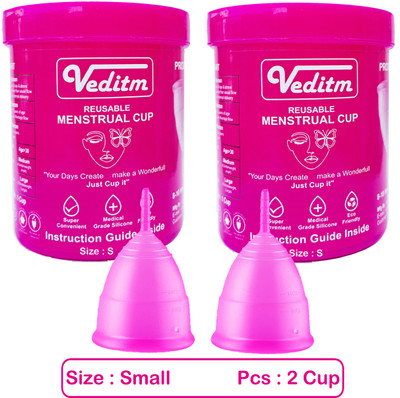 VEDITM Small Reusable Menstrual Cup(Pack of 2)