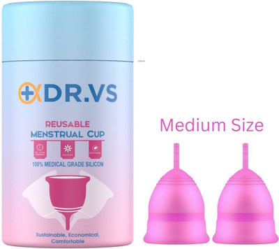 DR.VS Medium Reusable Menstrual Cup(Pack of 2)