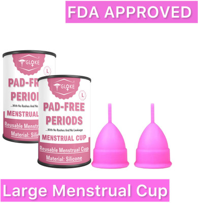 GLOKE Large Reusable Menstrual Cup(Pack of 2)
