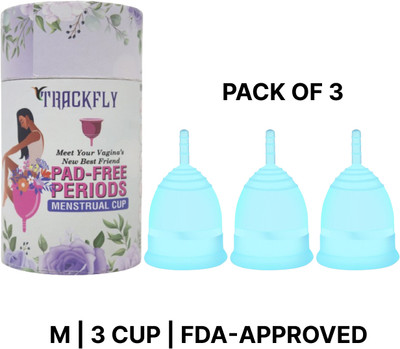 TrackFly Medium Reusable Menstrual Cup(Pack of 3)