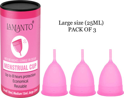 lamanto Medium Reusable Menstrual Cup(Pack of 3)