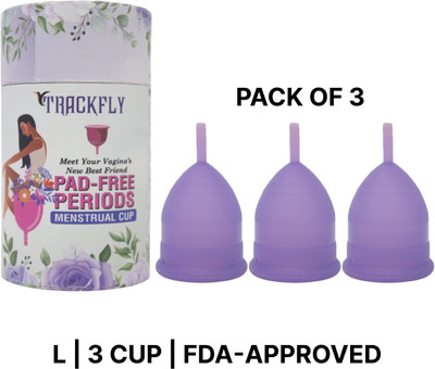 TrackFly Large Reusable Menstrual Cup(Pack of 3)
