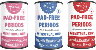 GLOKE Medium Reusable Menstrual Cup(Pack of 3)