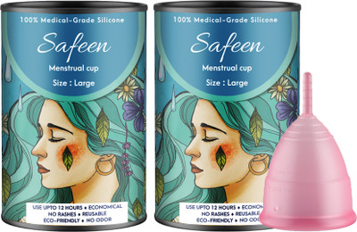 SAFEEN Large Reusable Menstrual Cup(Pack of 2)