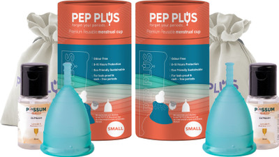 pep plus Small Reusable Menstrual Cup(Pack of 2)