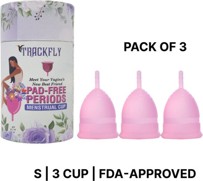 TrackFly Small Reusable Menstrual Cup(Pack of 3)