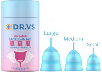 DR.VS Medium Reusable Menstrual Cup(Pack of 3)