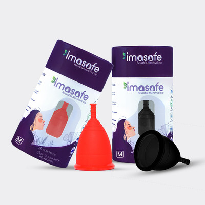 Imasafe Medium Reusable Menstrual Cup(Pack of 2)
