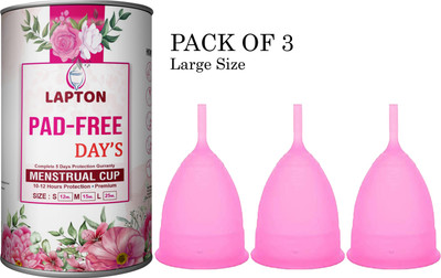 LAPTON Large Reusable Menstrual Cup(Pack of 3)