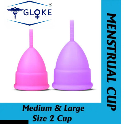 GLOKE Medium Reusable Menstrual Cup(Pack of 2)