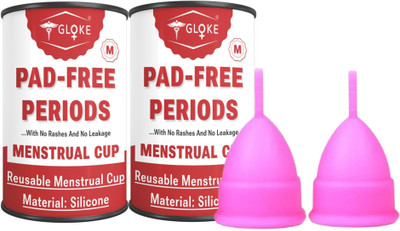 GLOKE Medium Reusable Menstrual Cup(Pack of 2)