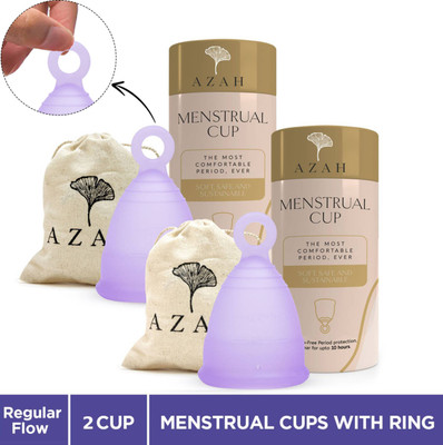 AZAH Medium Reusable Menstrual Cup(Pack of 2)