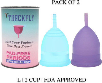 TrackFly Large Reusable Menstrual Cup(Pack of 2)