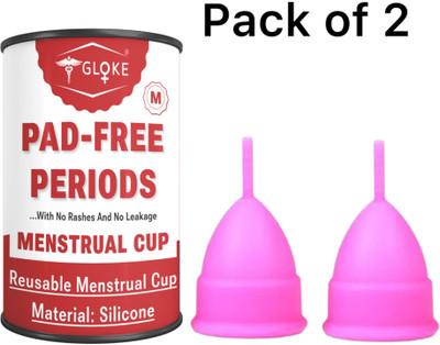 GLOKE Medium Reusable Menstrual Cup(Pack of 2)