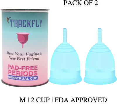 TrackFly Medium Reusable Menstrual Cup(Pack of 2)