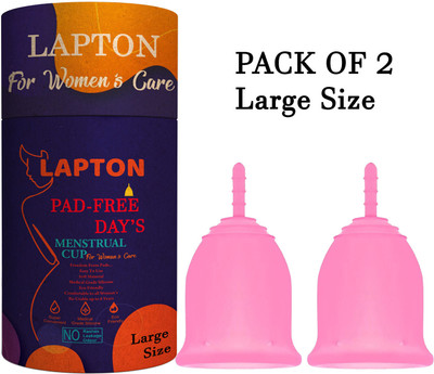 LAPTON Large Reusable Menstrual Cup(Pack of 2)