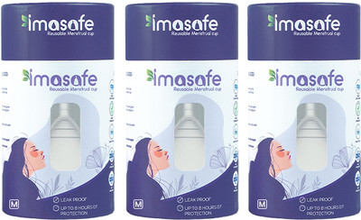 Imasafe Medium Reusable Menstrual Cup(Pack of 3)