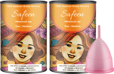 SAFEEN Medium Reusable Menstrual Cup(Pack of 2)
