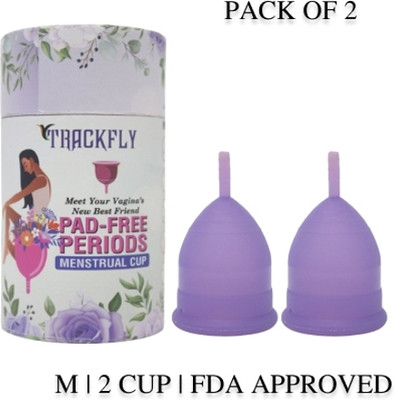 TrackFly Medium Reusable Menstrual Cup(Pack of 2)