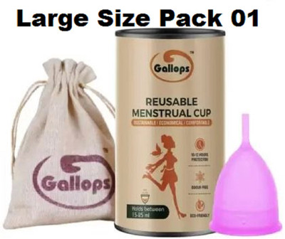 Gallops Large Reusable Menstrual Cup(Pack of 1)