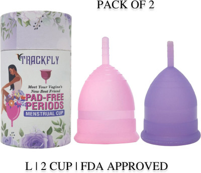 TrackFly Large Reusable Menstrual Cup(Pack of 2)