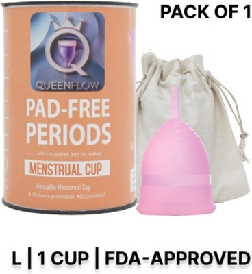 QUEENFLOW Large Reusable Menstrual Cup(Pack of 1)